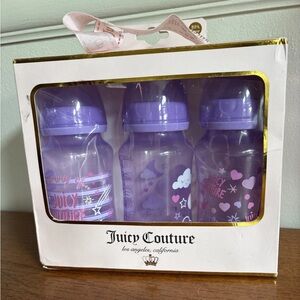 juicy couture cloud purple baby bottles set of 3